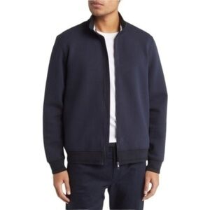 TED BAKER BOMBER ZIP UP NAVY JACKET SIZE 7